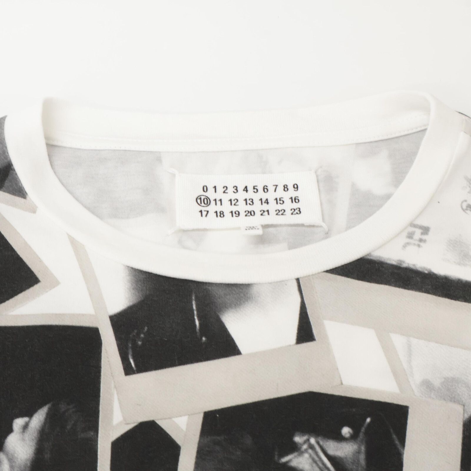 Maison Margiela メゾンマルジェラ ブラック PRINTED Tシャツ 46 
