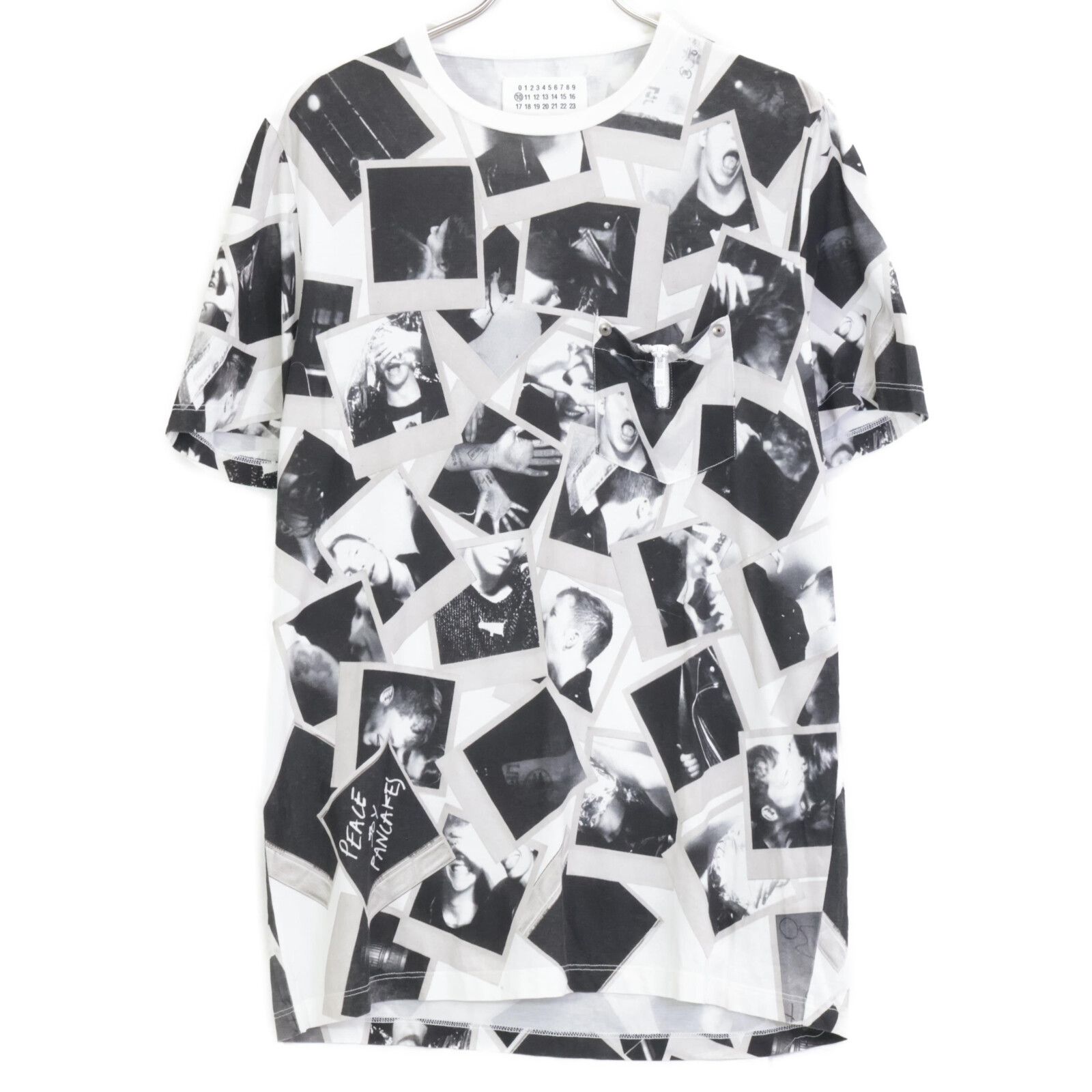 Maison Margiela メゾンマルジェラ ブラック PRINTED Tシャツ 46