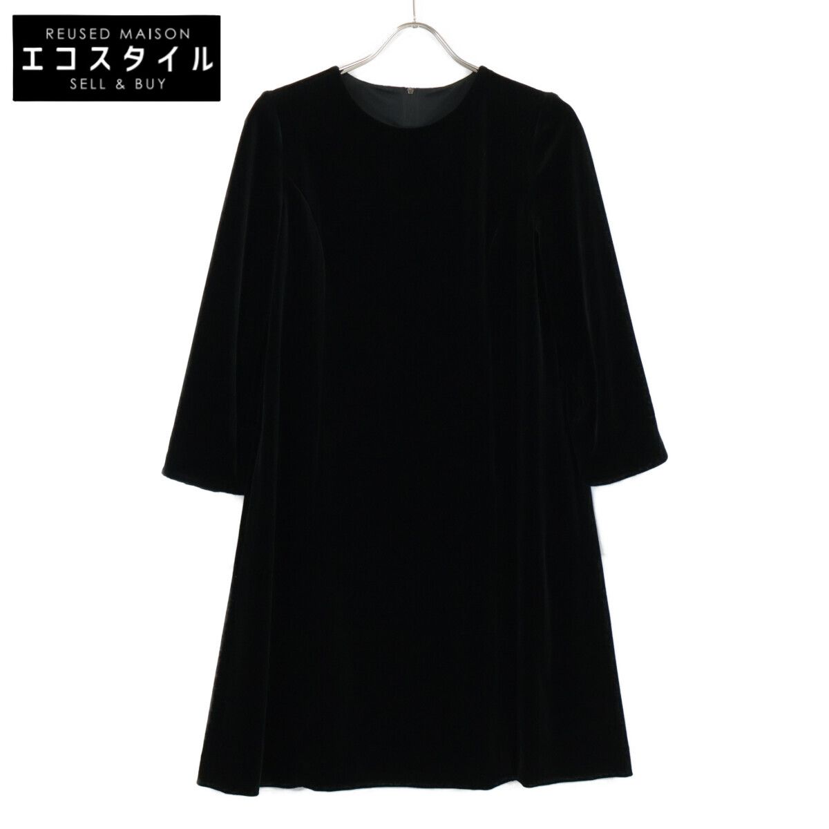 FOXEY NEW YORK　フォクシーニューヨーク　ブラック 37183-VA0FI403T ベロア ワンピース　40