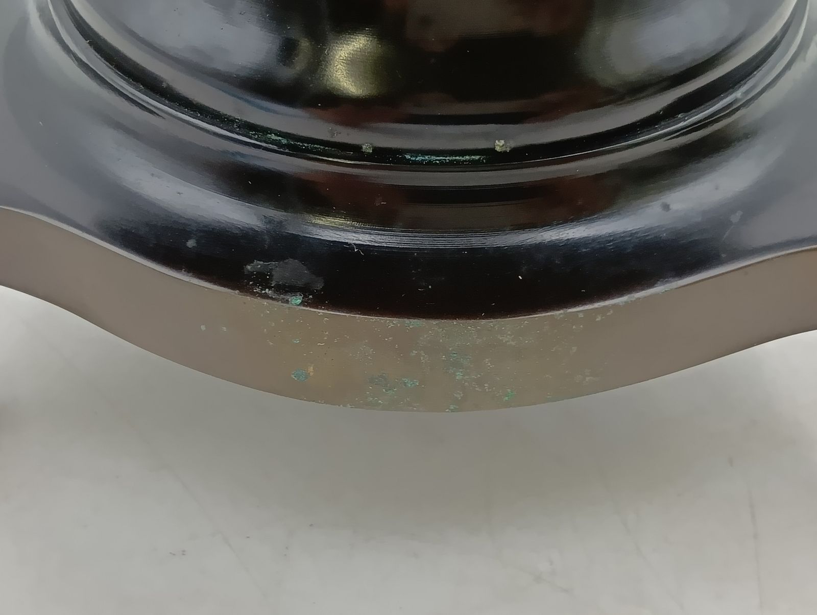 インテリア小物 薄端 銅製 花器 いけばな_Y9645
