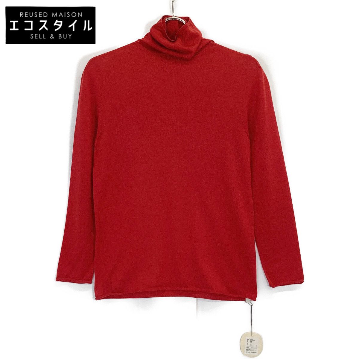 TOYOBOSHI　トウヨウボウシ　糸衣 AMARA 09IT-SC0002 レッド シルクカシミヤ タートルネック ニット　1