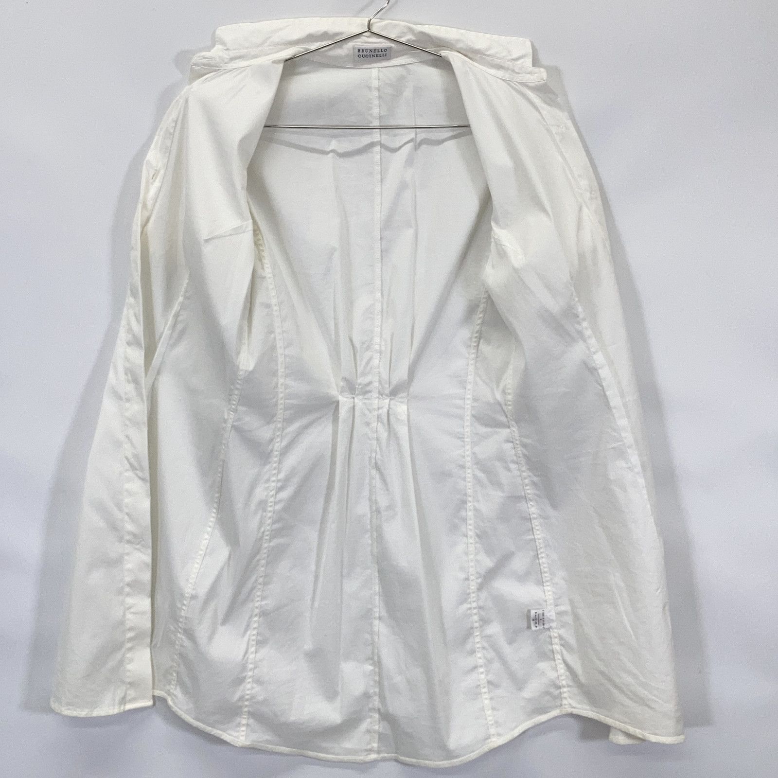 BRUNELLO CUCINELLI ホワイトブラウス BRUNELLO CUCINELLI ブルネロクチネリ ホワイト シャツブラウス XS