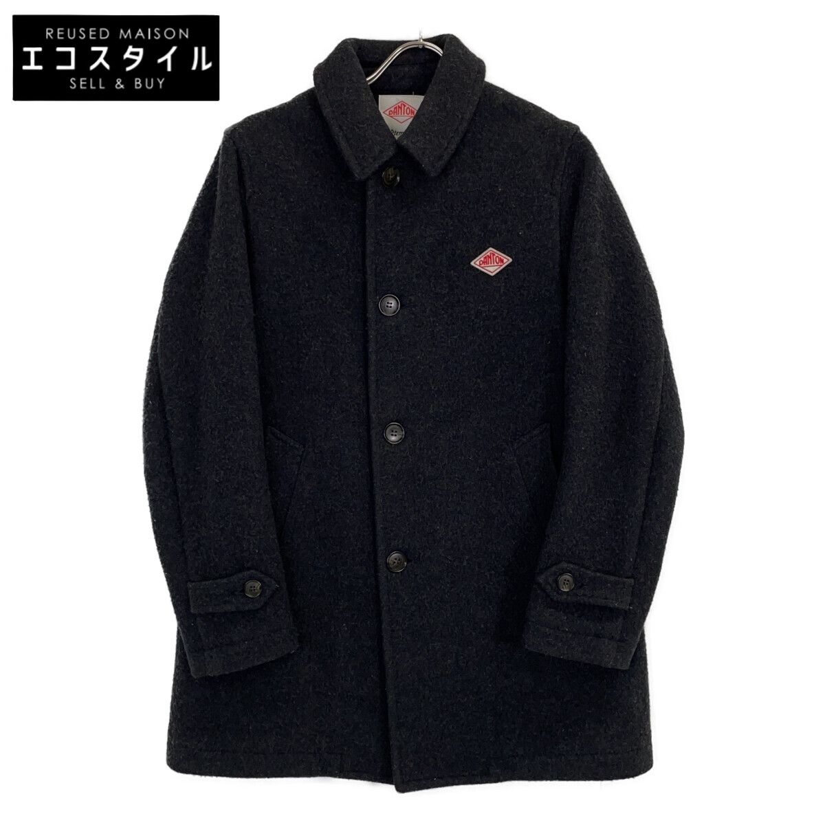 DANTON　ダントン　JD8534 グレー ウールモッサ シングルコート　38
