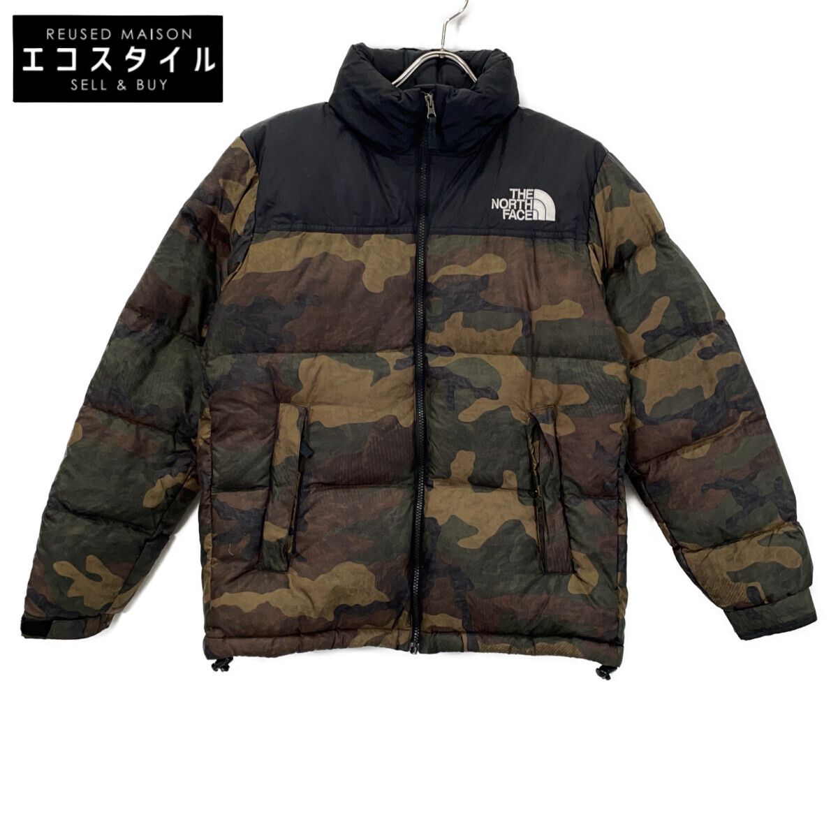 THE NORTH FACE　ノースフェイス　ND91842 カーキ カモフラ ヌプシダウンジャケット　M