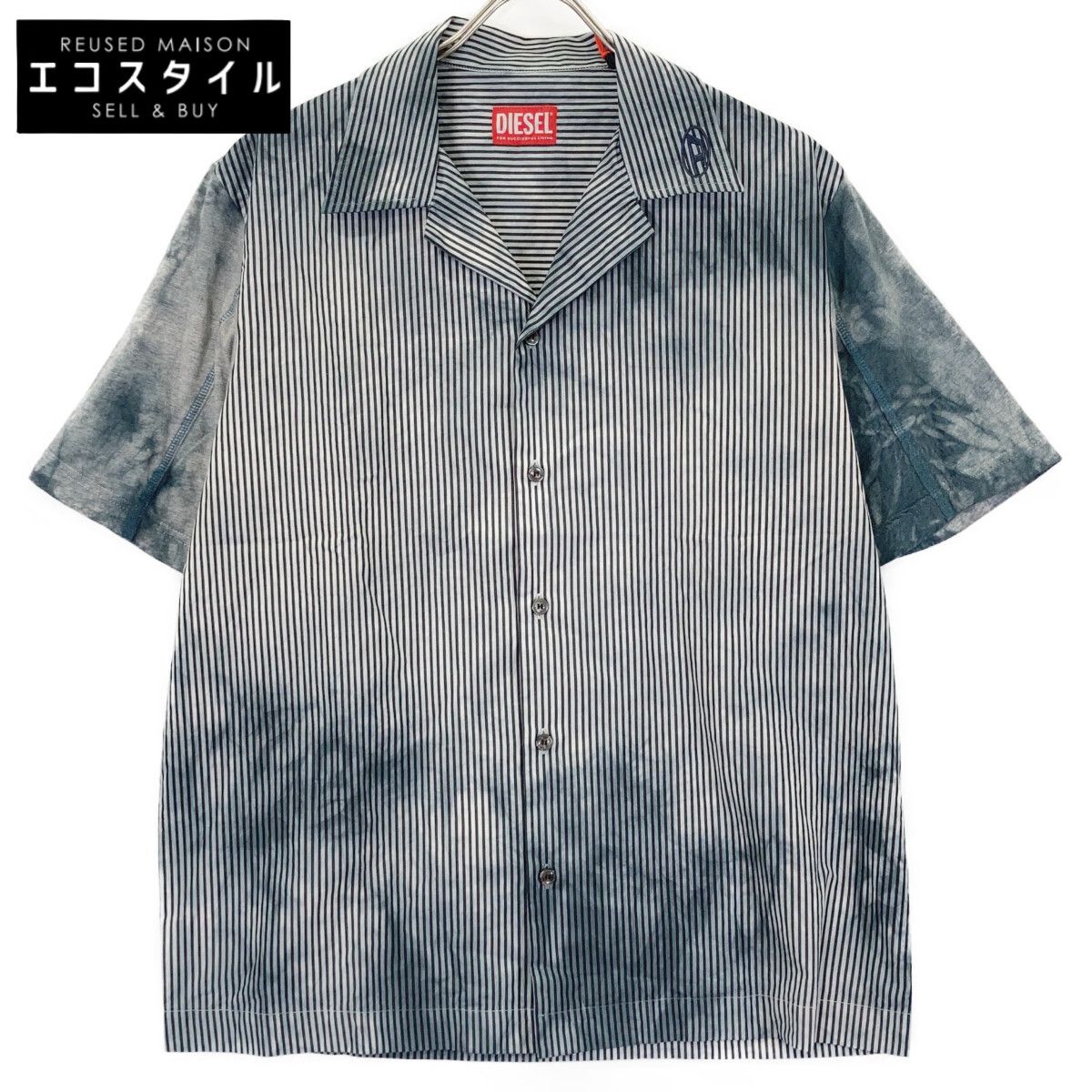 DIESEL　ディーゼル　グレー A12895 22SS S-TRUCKER CAMICIA オープンカラーシャツ　44