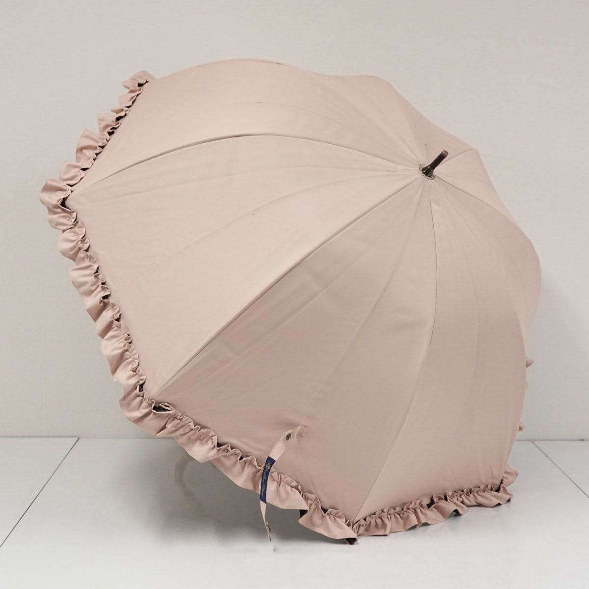 芦屋ロサブラン 完全遮光日傘 USED美品 ラージサイズ フリル ピンク UV