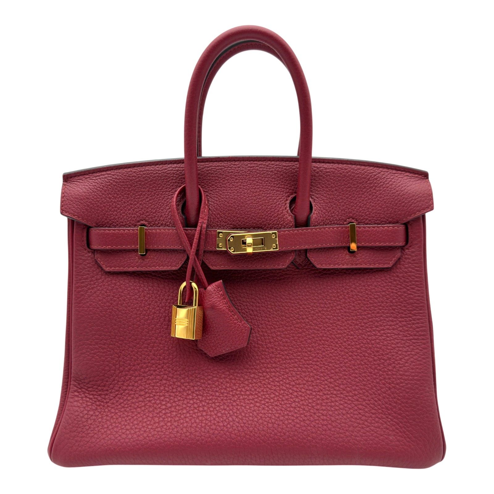 エルメス HERMES バーキン25 D刻 ルージュアッシュ ゴールド金具 トゴ レディース ハンドバッグ
