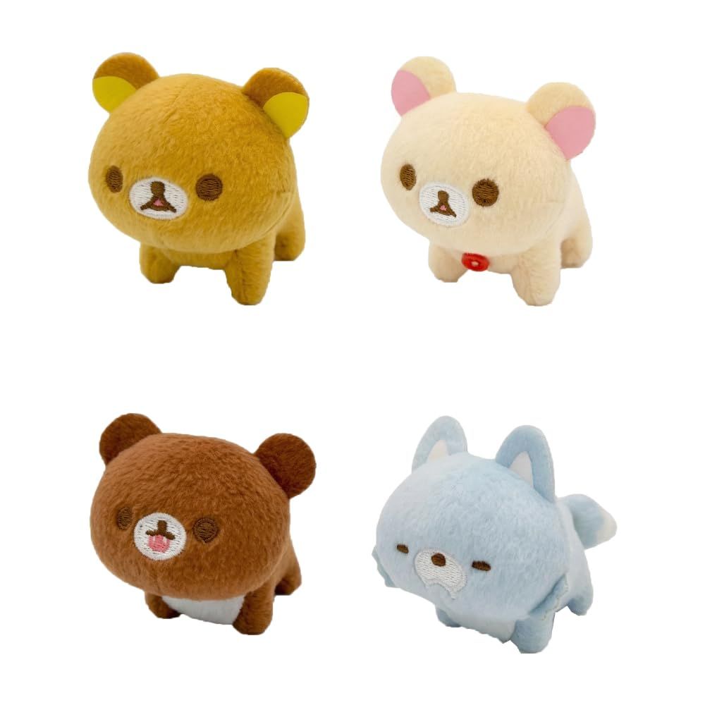 新品 リラックマ みんなでよつあし マスコット ぬいぐるみ コレクション 約7cm (全4種セット)