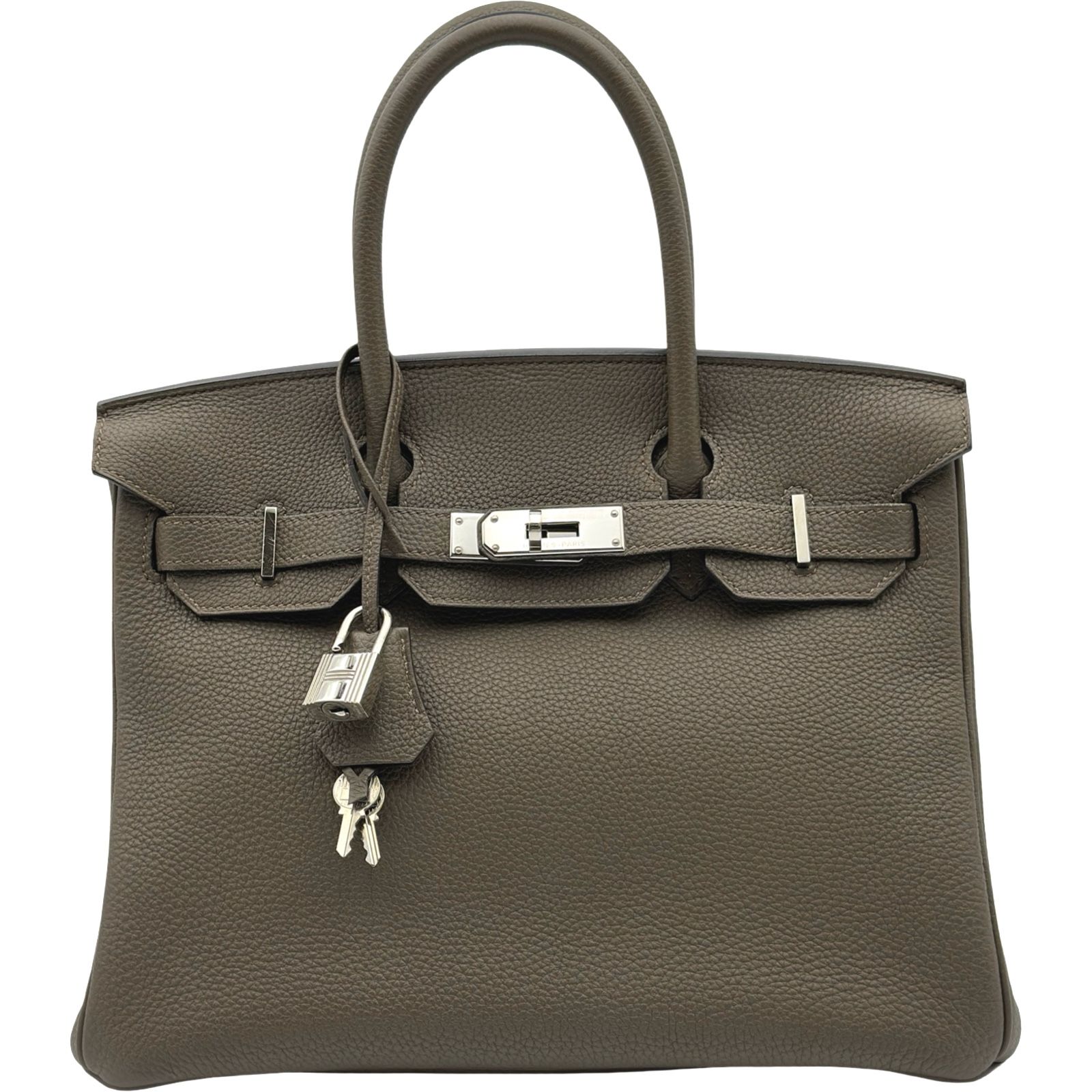 エルメス HERMES バーキン30 T刻印 トープ シルバー金具 トゴ レディース ハンドバッグ