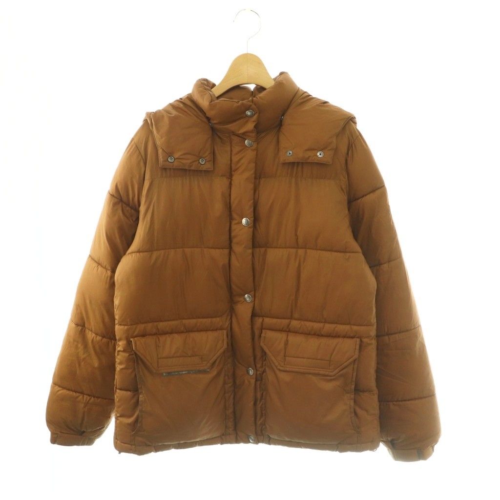 ザノースフェイス THE NORTH FACE camp sierra short 中綿ジャケット L 茶 長袖 フード付き ショート丈 NYW82032 /MI ■GY53