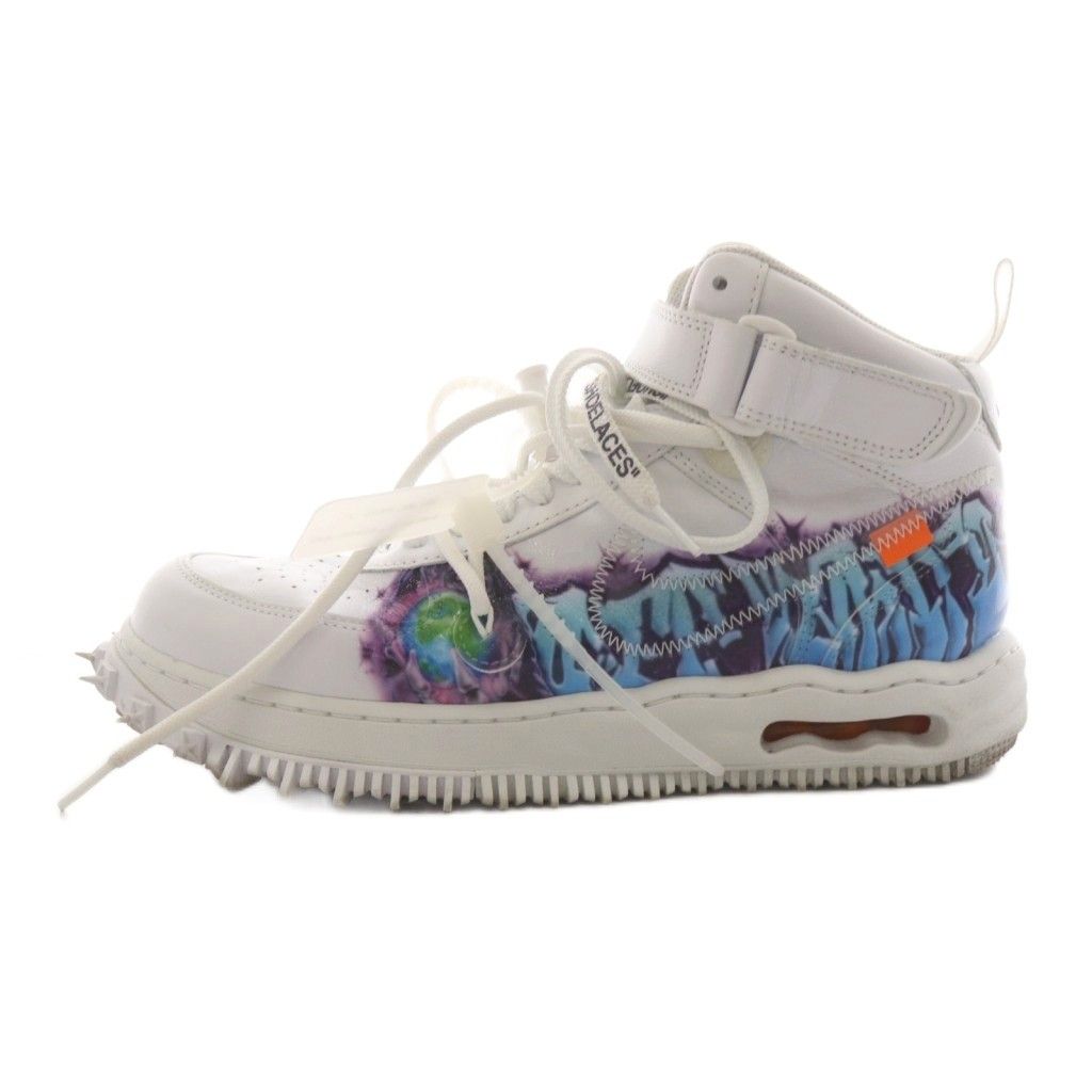 ナイキ NIKE × オフホワイト Off-White エアフォース ミッド Air Force 1 Mid スニーカー シューズ ロゴ US9.5 27.5cm 白 ホワイト DR0500-100 /AN29 14,630円