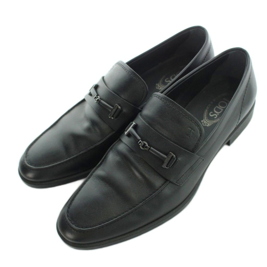 トッズ TOD'S ビットローファー レザー 11 30cm 黒 ブラック /YI22