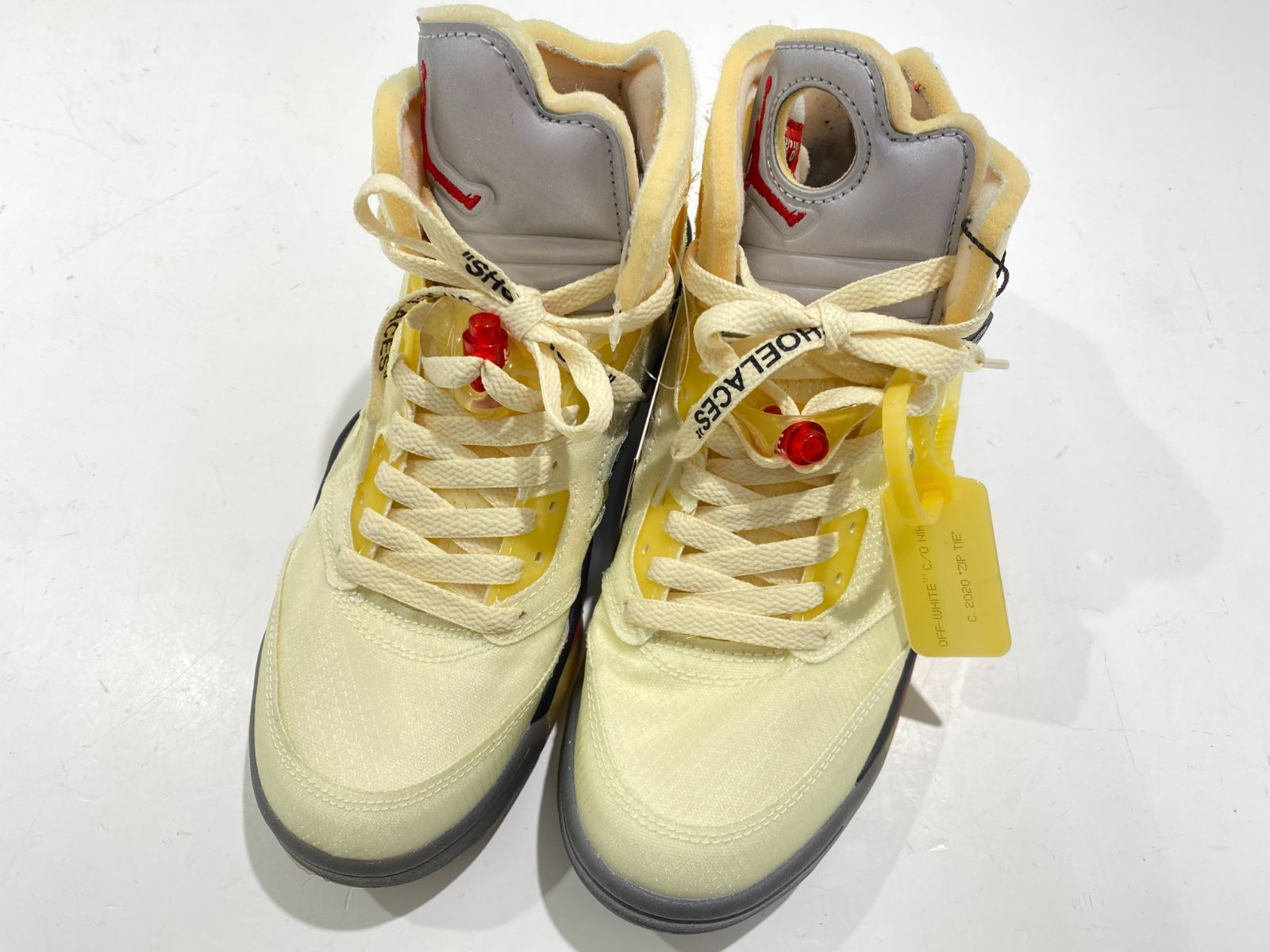 [七重浜80-2-080520nh] NIKE × OFF-WHITE Air Jordan 5 ナイキ × オフホワイト エアジョーダン 5DH8565-100[中古] [メンズ]
