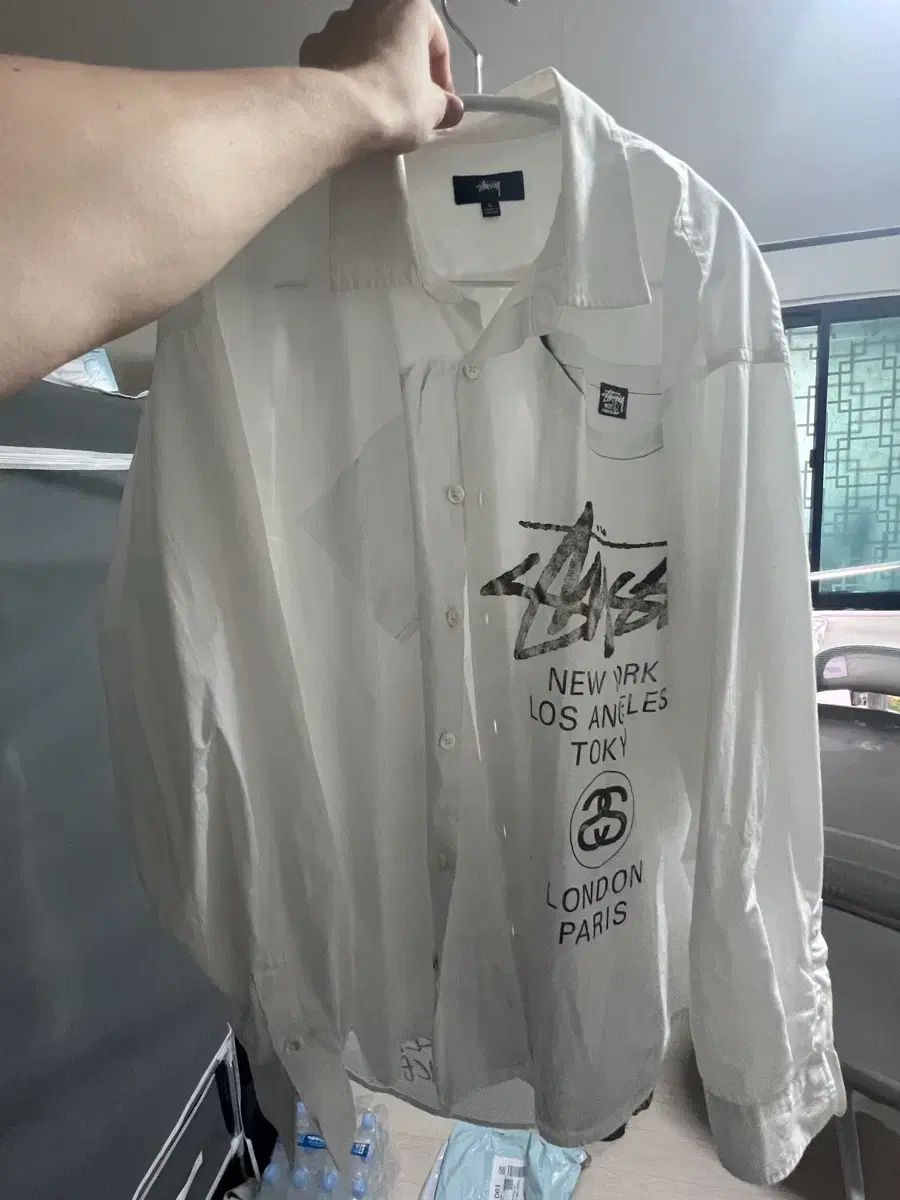 STUSSY ワールドツアー 白 シャツ L