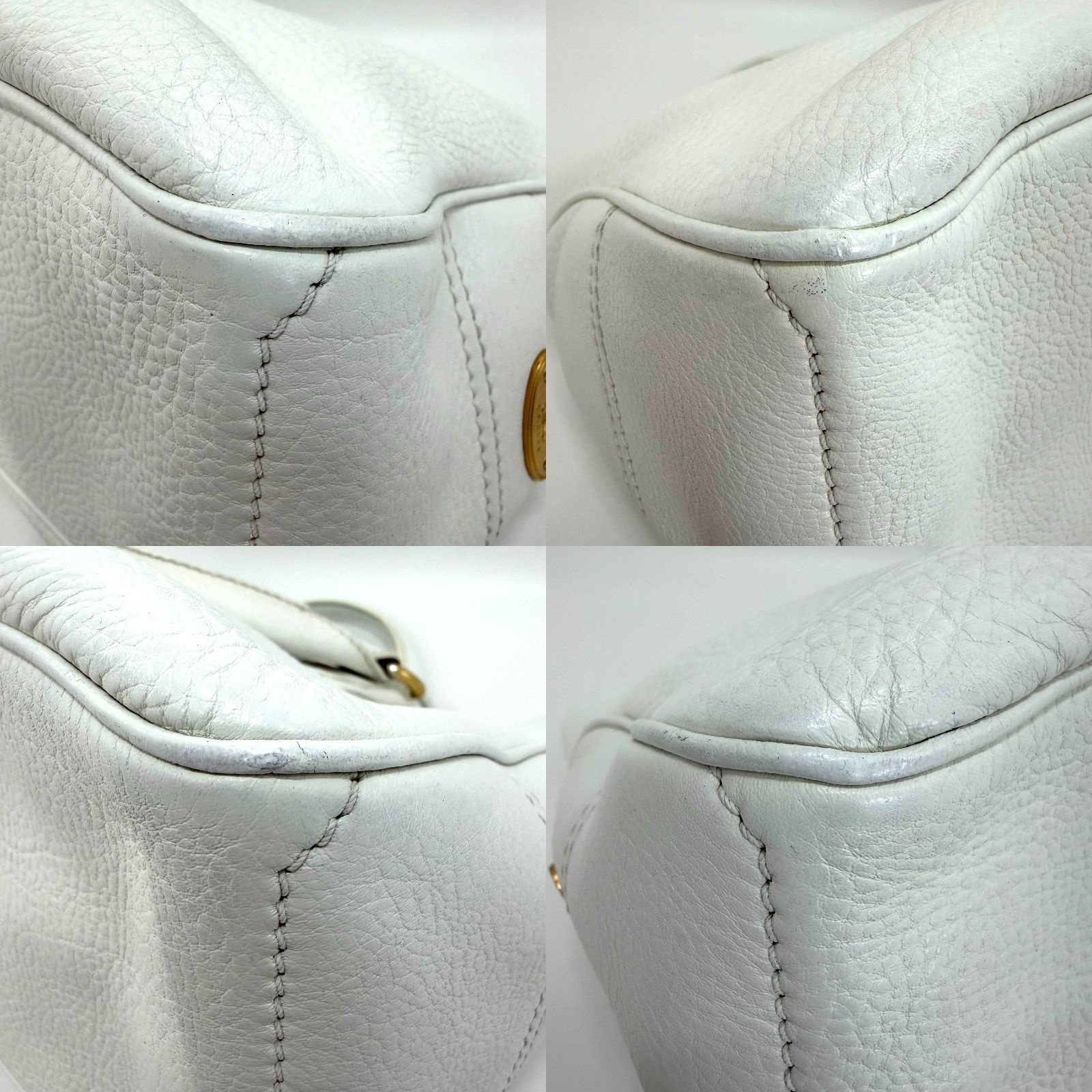 CELINE セリーヌ ブギーバッグ ハンドバッグ ホワイト 白 ゴールド金具