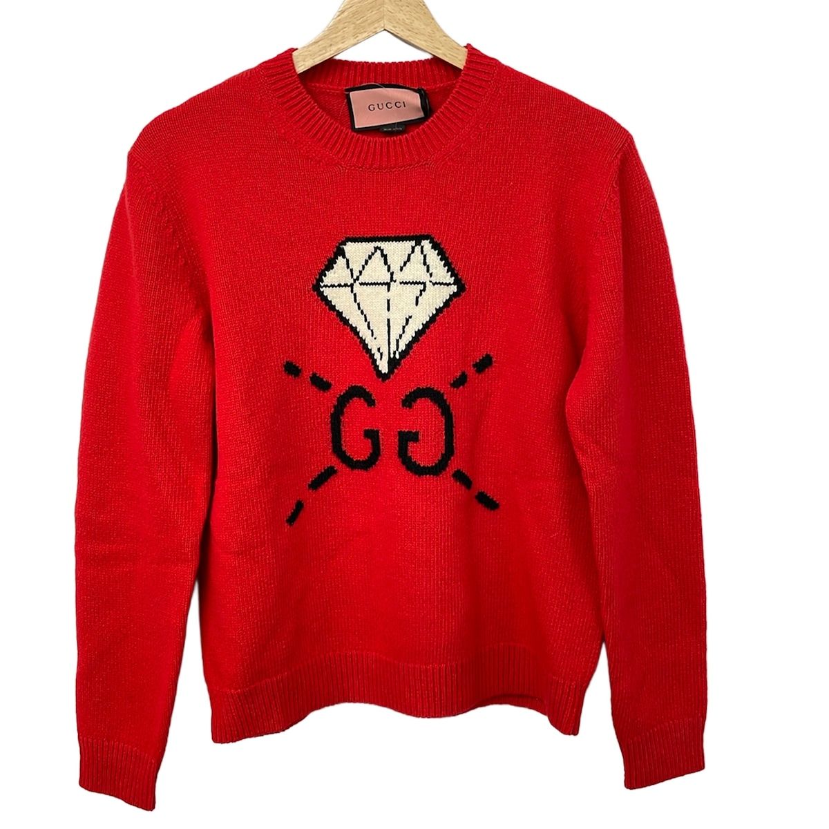 GUCCI(グッチ) 長袖セーター サイズM レディース美品 448349-X1393 レッド