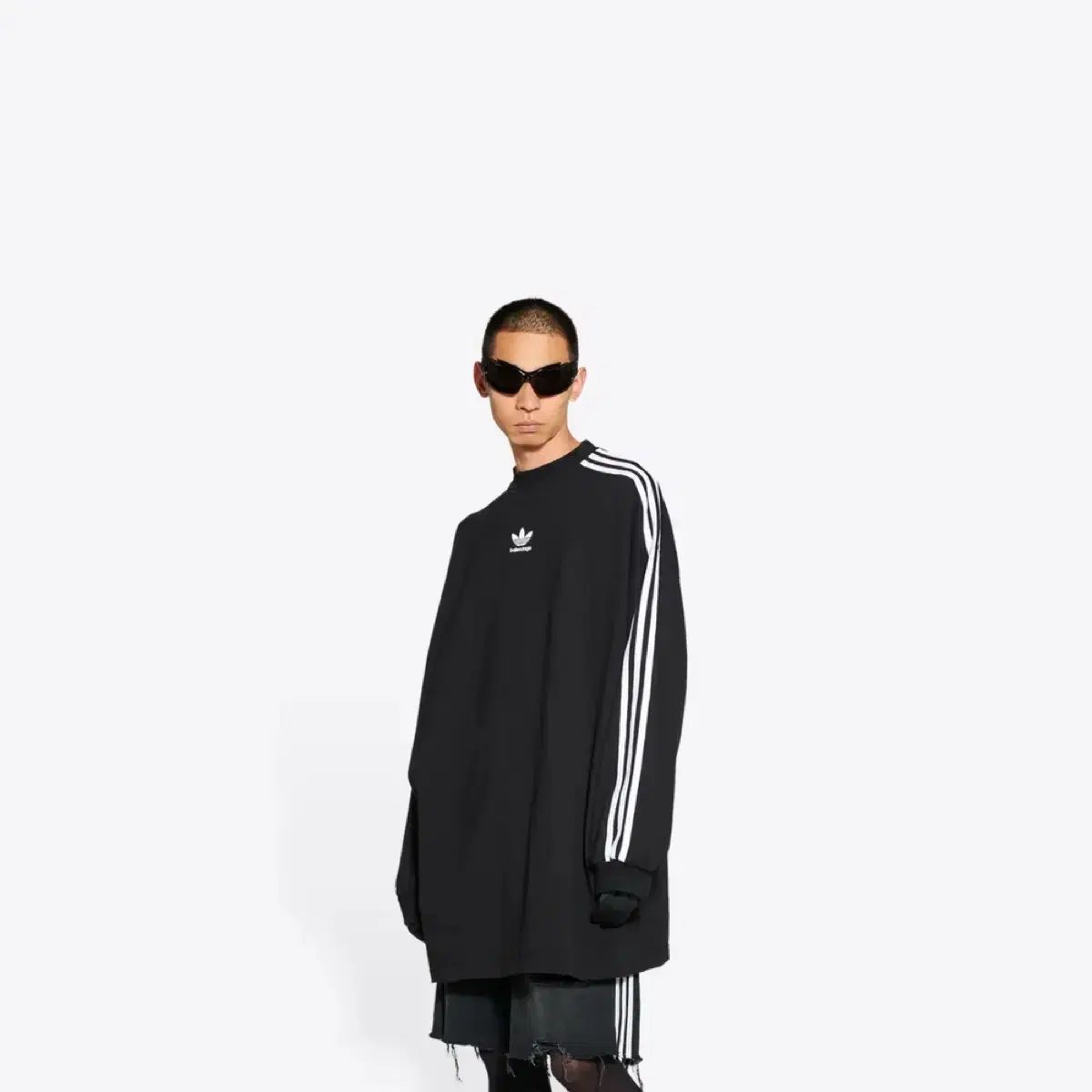 バレンシアガ x adidas コラボ ロングスリーブ ブラック 2サイズ