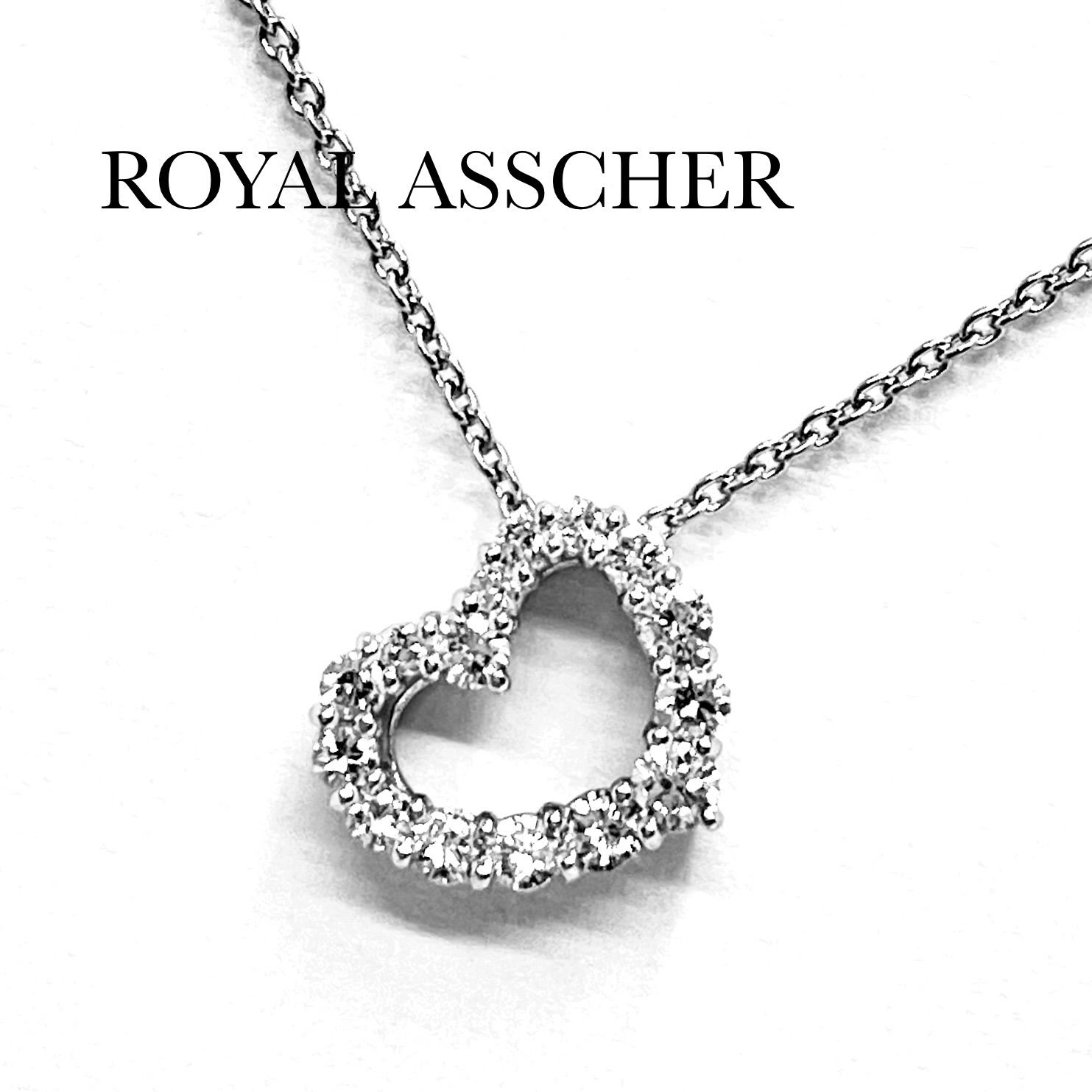 ROYAL ASSCH
2000
ER / ロイヤルアッシャー　ハート ダイヤネックレス　Pt900/Pt850　0.20ct