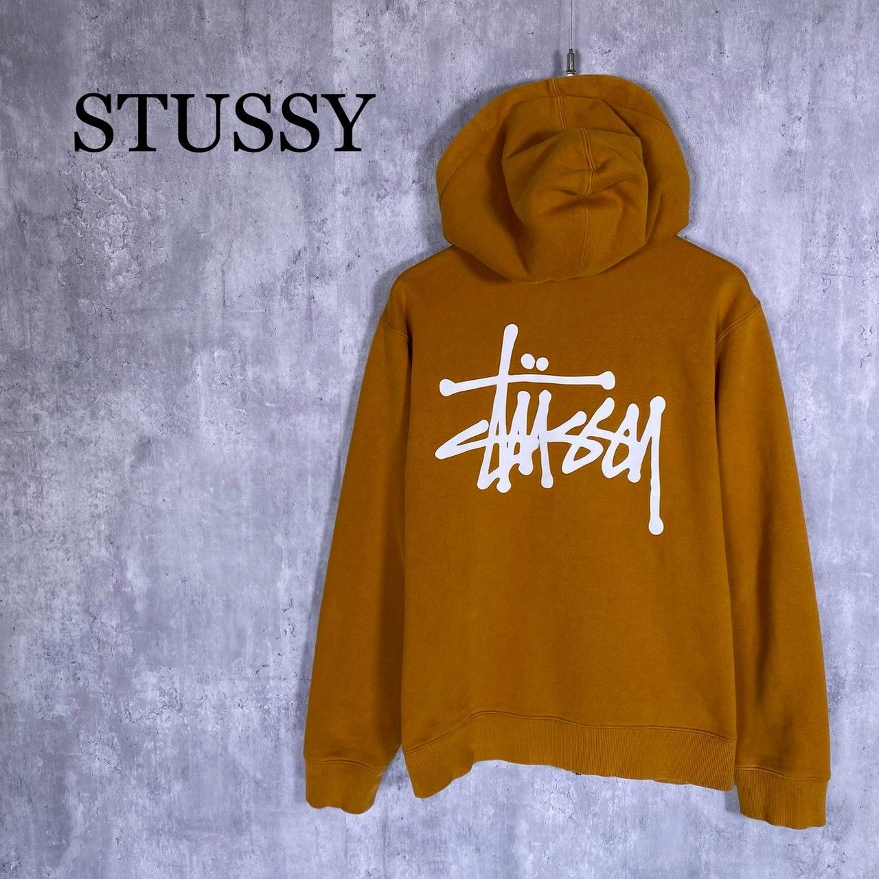 『STUSSY』ステューシー (S) ロゴプリントジップパーカー フーディー