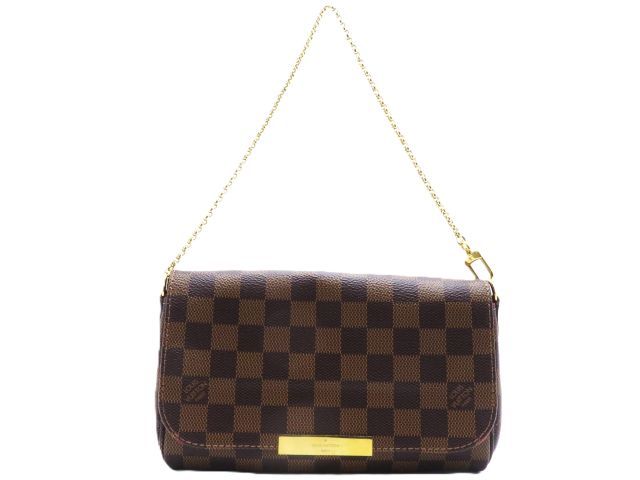 LOUIS VUITTON ルイ・ヴィトン バッグ フェイボリットPM ダミエ N41276 クラッチバッグ ダミエキャンバス ブラウン レディース【中古】431