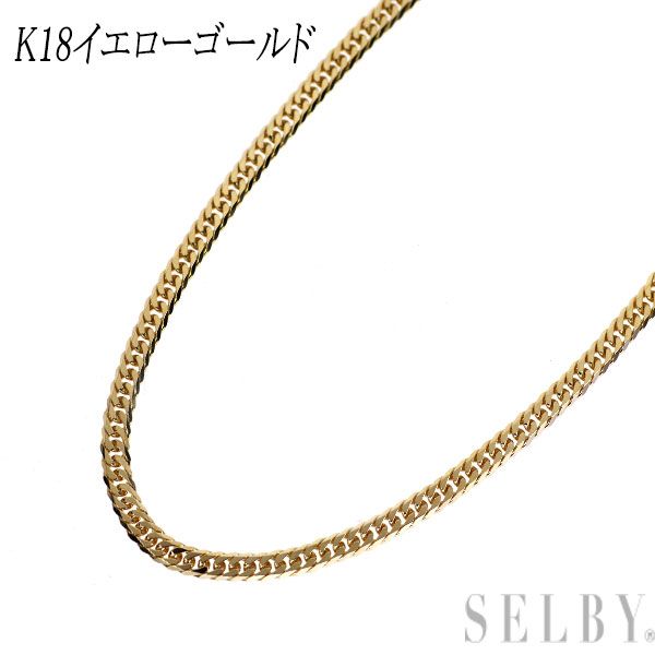 K18YG ネックレス 喜平 6面 ダブル 40.5cm