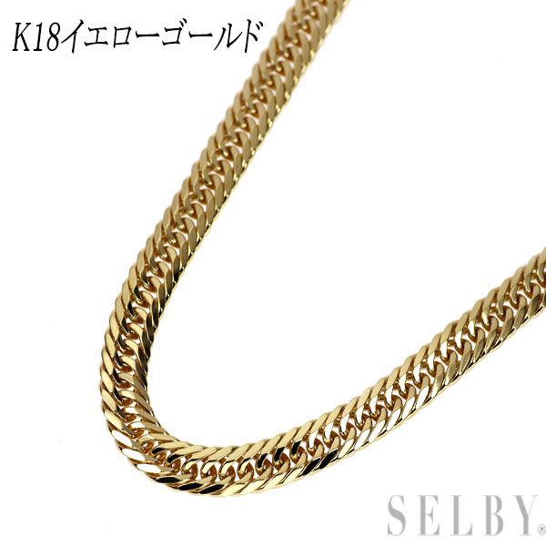 K18YG ネックレス 喜平 8面 トリプル 50cm