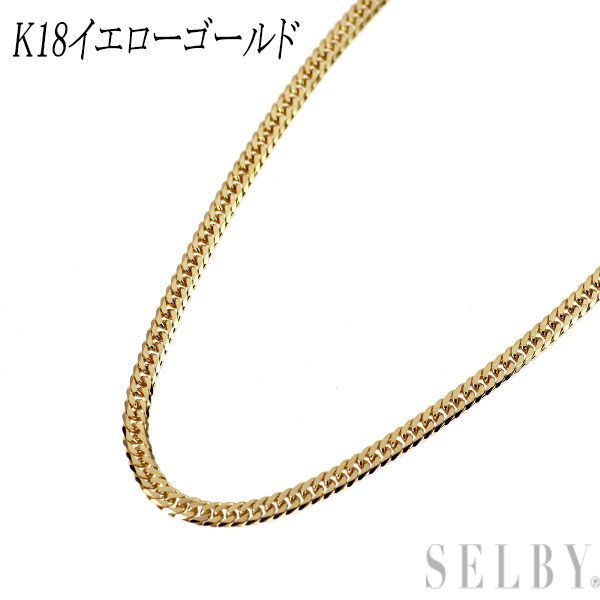 K18YG ネックレス 喜平 6面ダブル