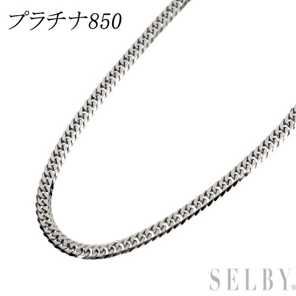 Pt850 ネックレス 喜平 6面ダブル