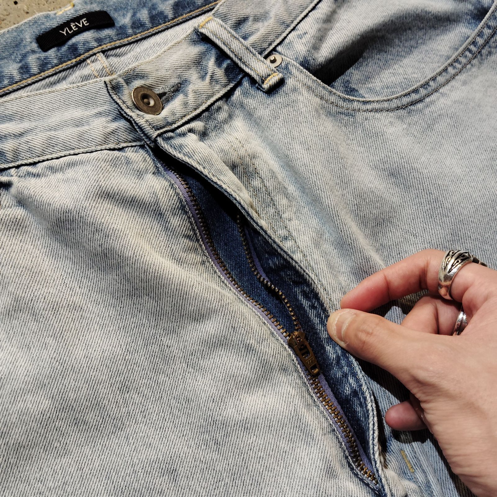 YLEVE 22ss 13.5oz DENNIM BAGGY FADE デニムパンツ バギーデニム 4 