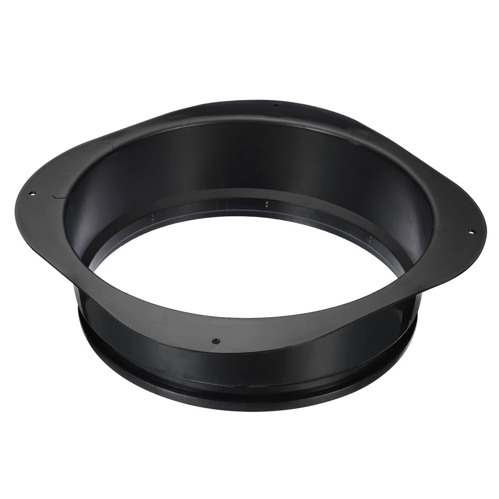 新品 PATIKIL 250 mm ダクト接続フランジ 乾燥機通気壁プレート 正方形-ラウンド直線ダクトプレート 暖房 冷房 換気扇用 ブラック