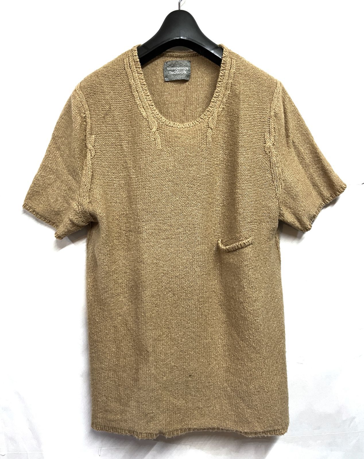 TAKAHIRO MIYASHITA The Soloist.|タカヒロミヤシタザソロイスト. キャメル 半袖ニット Tシャツ ポケット