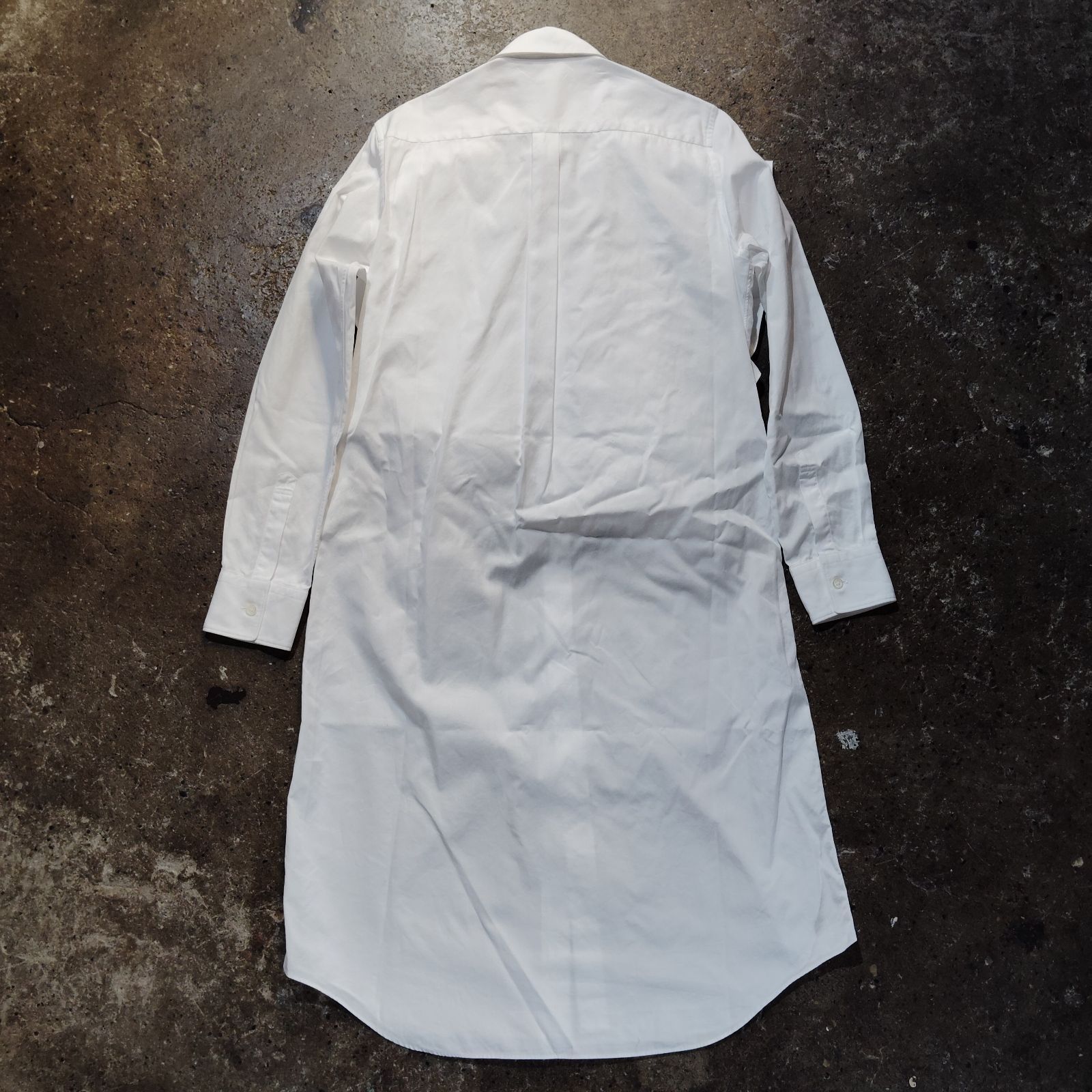 COMME des GARCONS 20ss フリル装飾 ロングシャツ ホワイト S