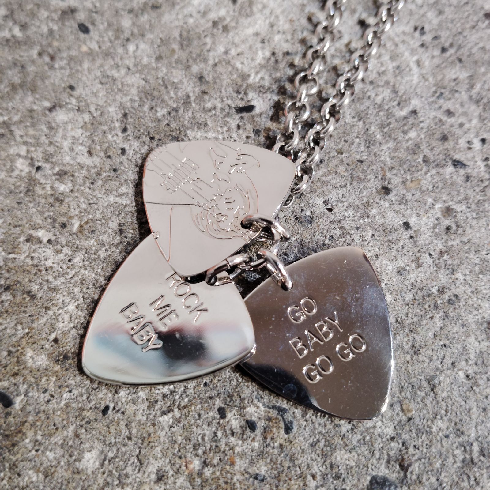 HYSTERIC GLAMOUR WOMAN ON SKULL PICK ネックレス シルバー