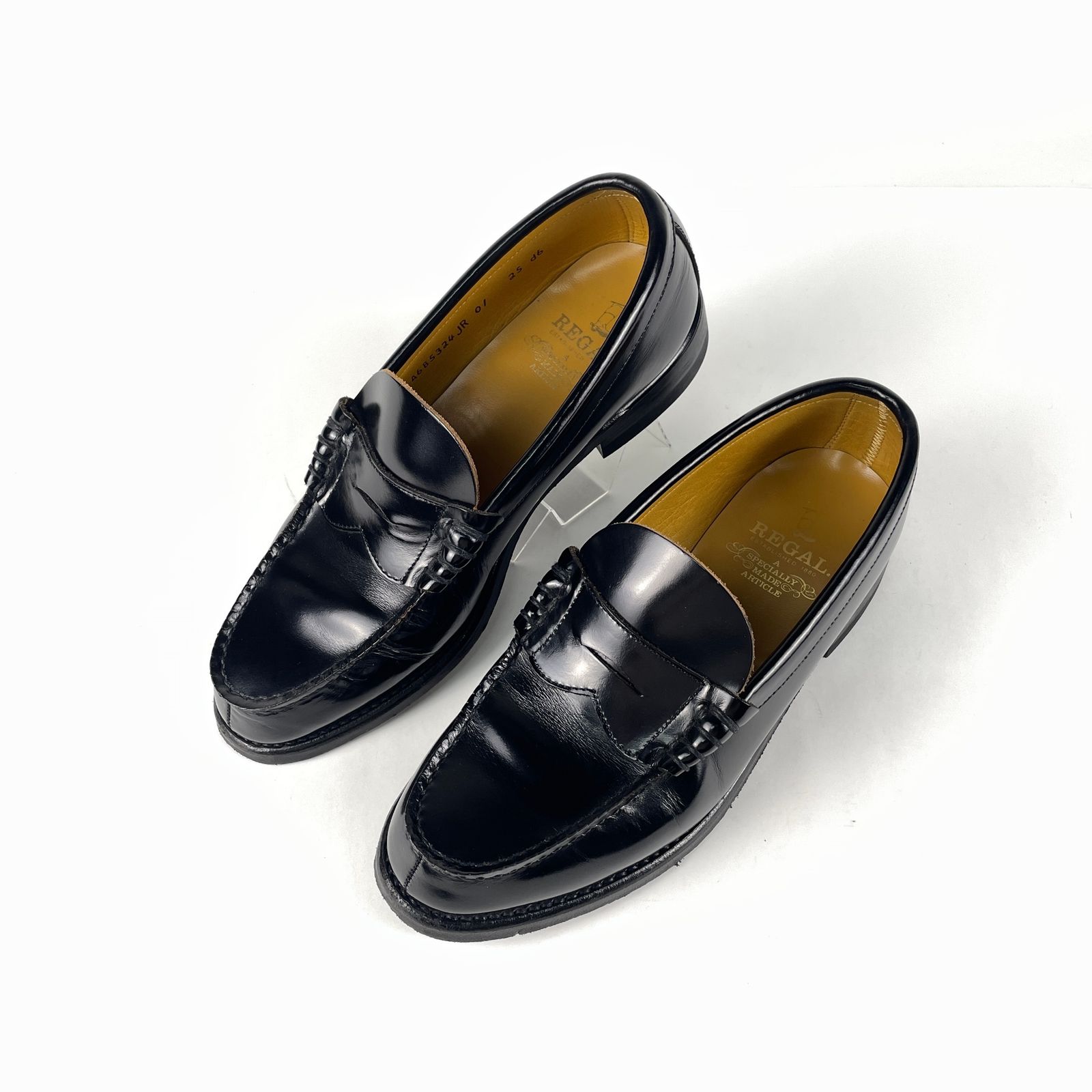REGAL　リーガル　A6B5324　SPECIALLY　MADE　ARTICLE　コインローファー　レザーシューズ　ビジネスシューズ　革靴　25cm　ブラック