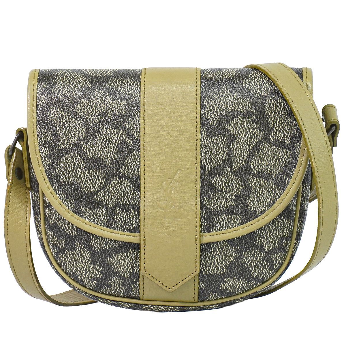 本物 イヴ サンローラン YVES SAINT LAURENT YSL ジラフ柄 ショルダー