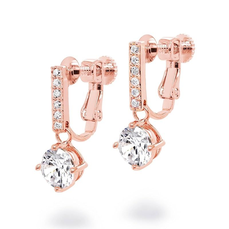[Gift from New York] 揺れる イヤリング レディース 1.25ct ピンクゴールド 加工 金属アレルギー対応 女性 プレゼント