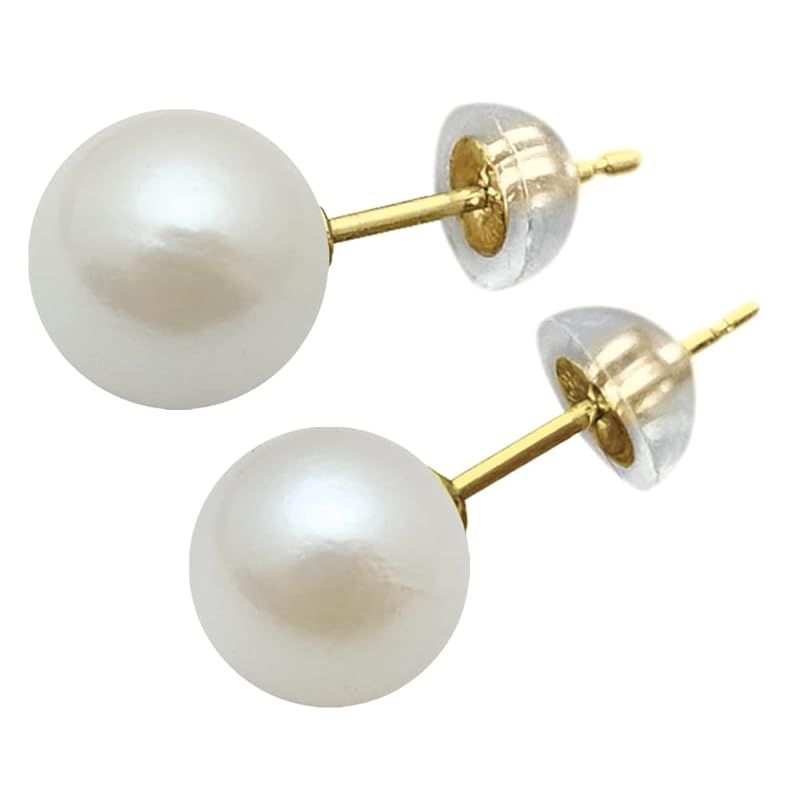 アコヤ真珠 ピアス 6.0mm～ 選べるサイズ 選べる地金 ゴールド/プラチナ K18 / Pt900 パール 本真珠 (K18, 6.5-7.0mm)
