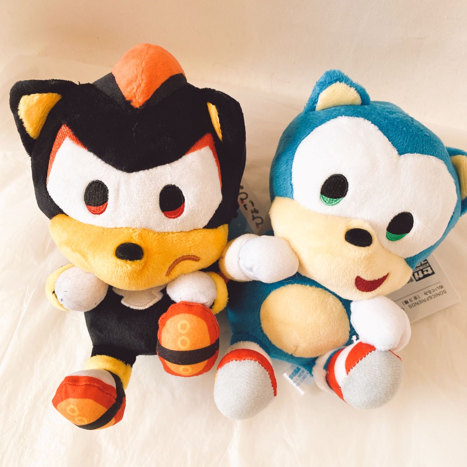 2個 ひょこぴょこぬいぐるみ プライズ 新作 ソニック シャドウ