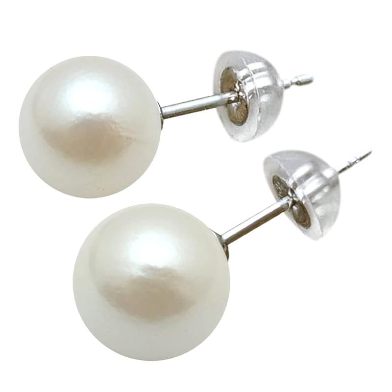 アコヤ真珠 ピアス 6.0mm～ 選べるサイズ 選べる地金 ゴールド/プラチナ K18 / Pt900 パール 本真珠 (Pt900, 8.0-8.5mm)