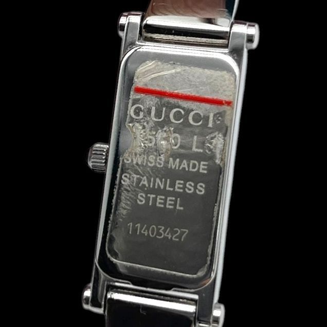 新品電池 稼働品 GUCCI グッチ レディース腕時計 1500L クォーツQZ スクエア型 シルバー スイス製 新品電池 稼働品 GUCCI グッチ レディース腕時計 1500L クォーツQZ スクエア型 シルバー スイス製