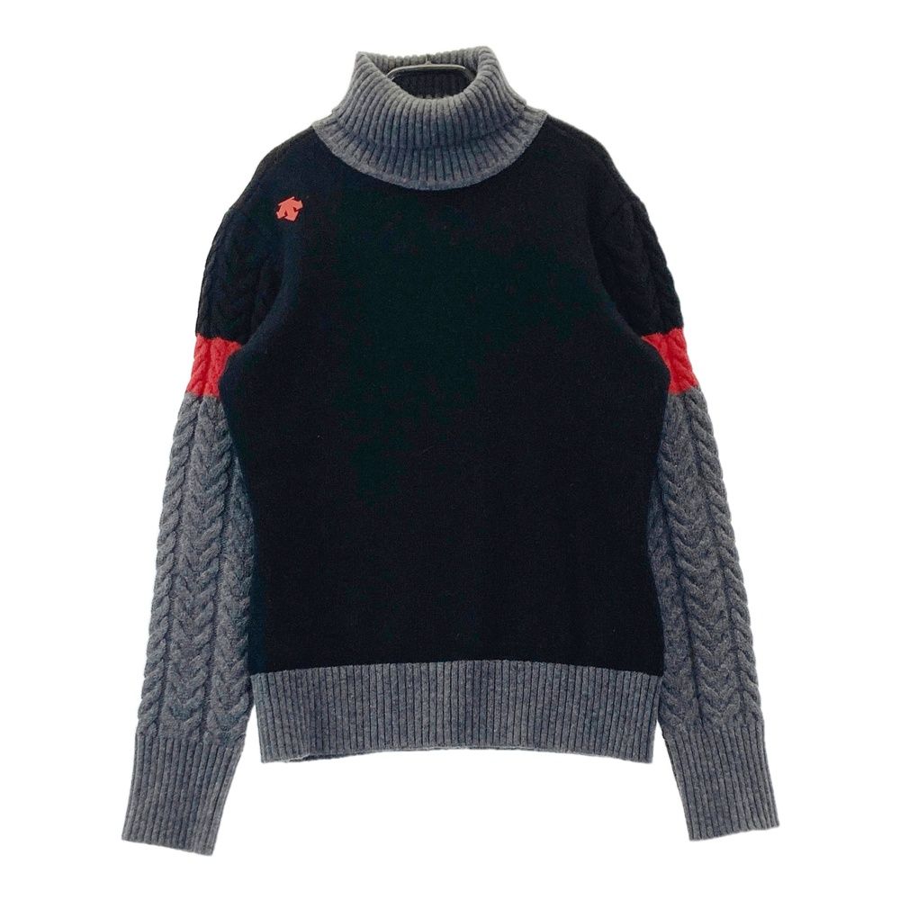 【新品未使用】DESCENTE GOLF タートルネックニット セーター S 黒 サイズ：M DESCENTE GOLF デサントゴルフ タートルネック ニット