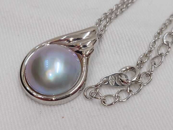 極美品 TASAKI タサキ マベパール ネックレス シルバー - メルカリ