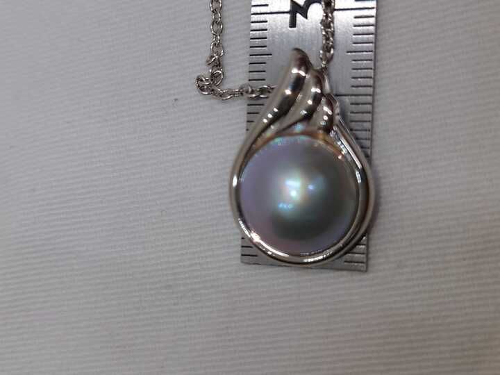 極美品 TASAKI タサキ マベパール ネックレス シルバー - メルカリ