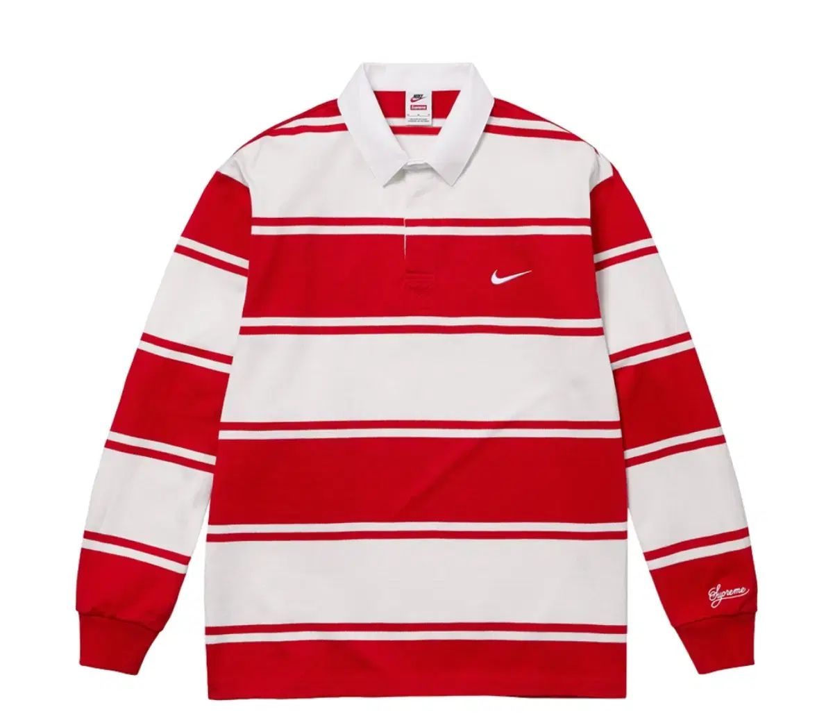Supreme x NIKE ストライプ ラグビー レッド - 25SS