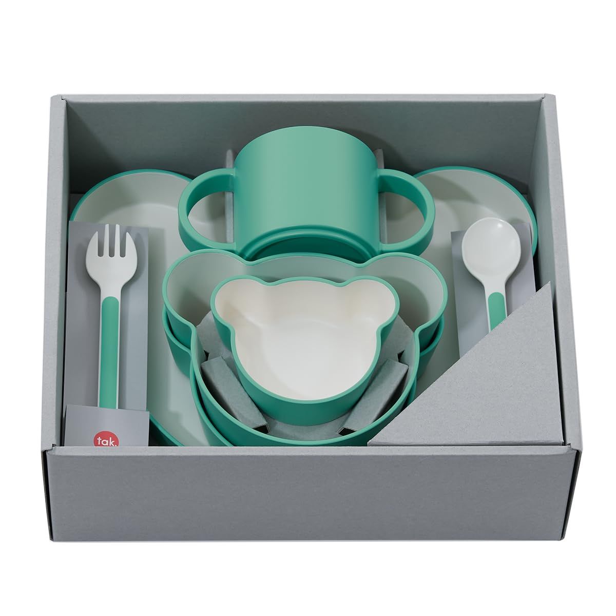 新品 tak(タック)KIDS DISH gift box bear lucky 7 キッズディッシュ ギフトボックス ベア ラッキーセブン ミント JTN-1030-MT