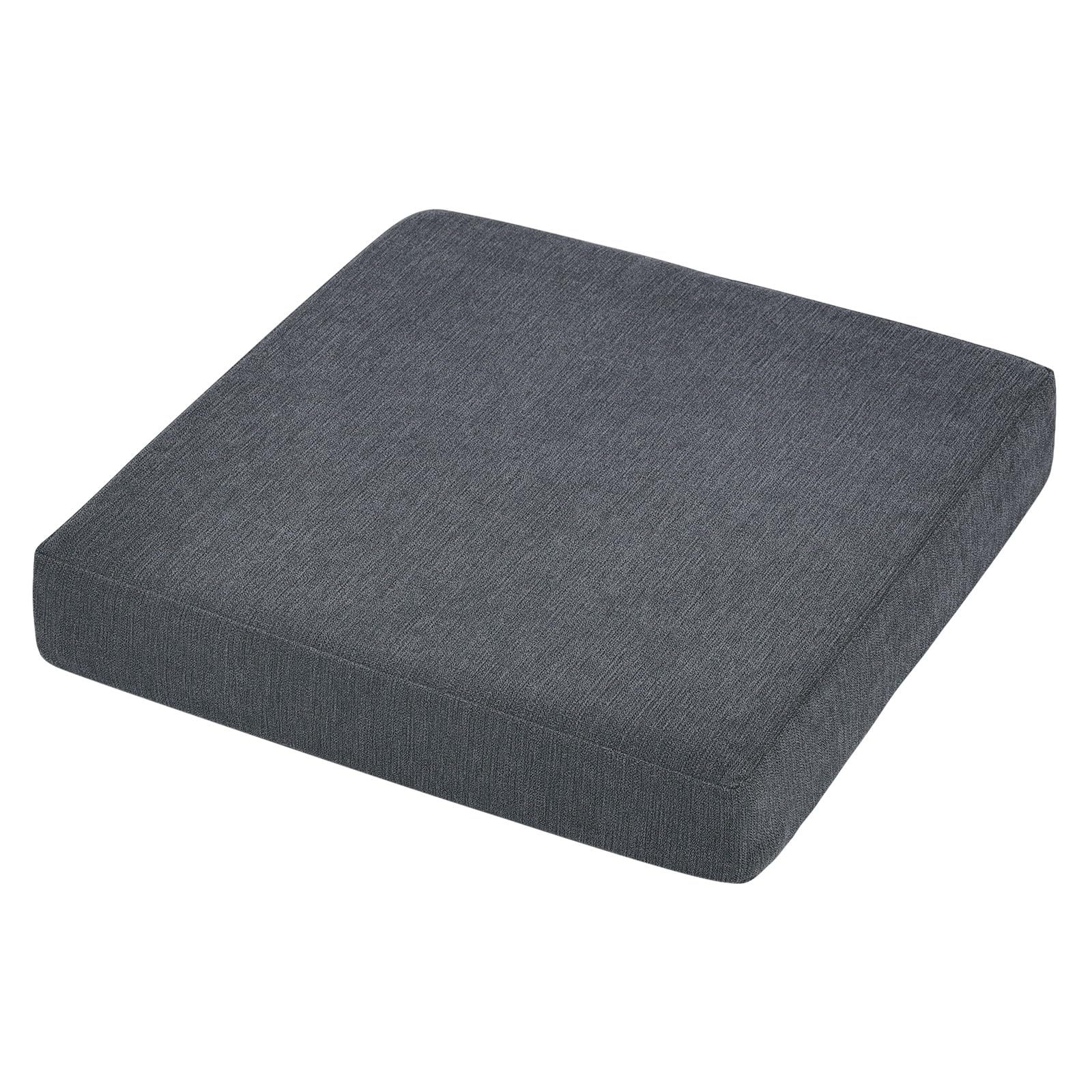 Baibu Home 座布団 低反発+高反発 クッション 厚め 7cm 大きめ 50角 ざぶとん フロアクッション 2層構造 四角 ダークグレーt f41bc835
