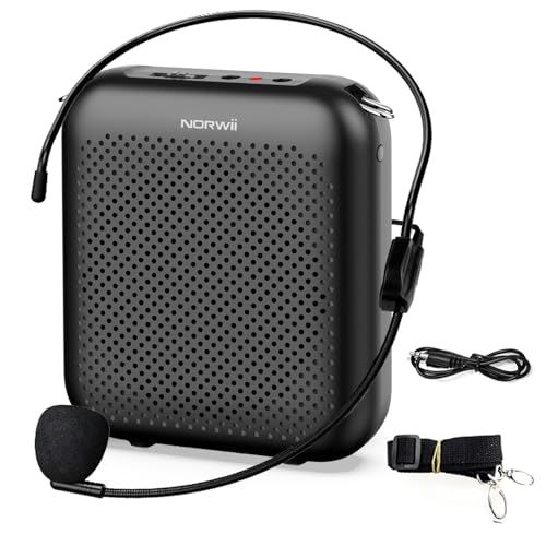 NORWII Loudspeaker Portable Rechargeable Mini Voice Amplifier, Wired Mic Earphone Headset, Teacher Voice Amplifier, Supports Presentations, Tour Guides, Meetings, Coaches, and Trainings Domestic Shipping 3aa730d8