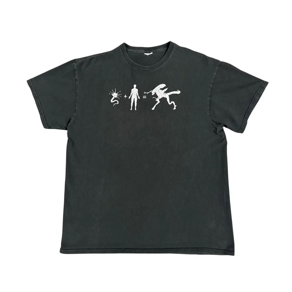 ヴィンテージ 2000s Y2k ALIEN エイリアン 進化 Tシャツ Humor Tee