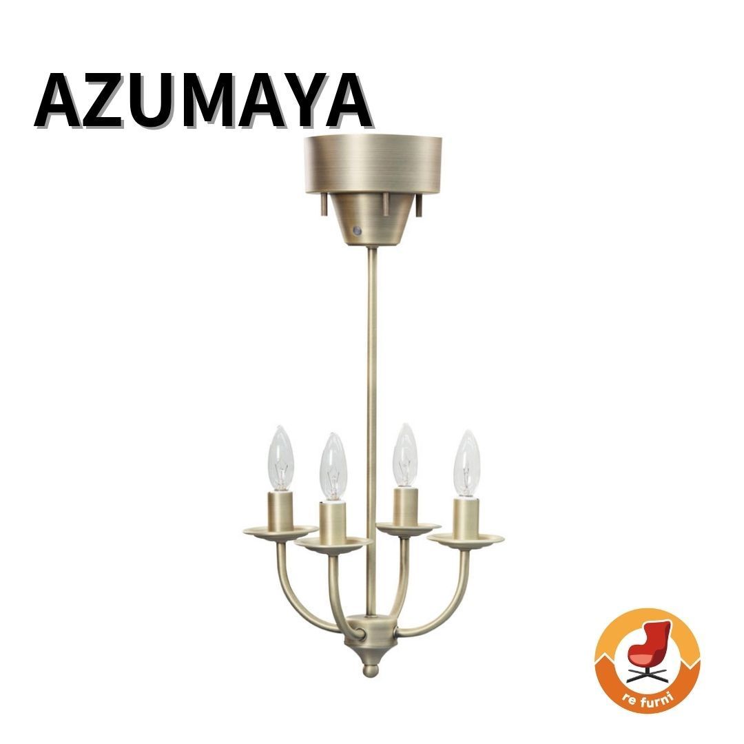 【新品未使用】AZUMAYA 東谷 SERO LHT-701AGD ゴールド ペンダントライト アンティーク ライト 照明 4灯 モダン シンプル