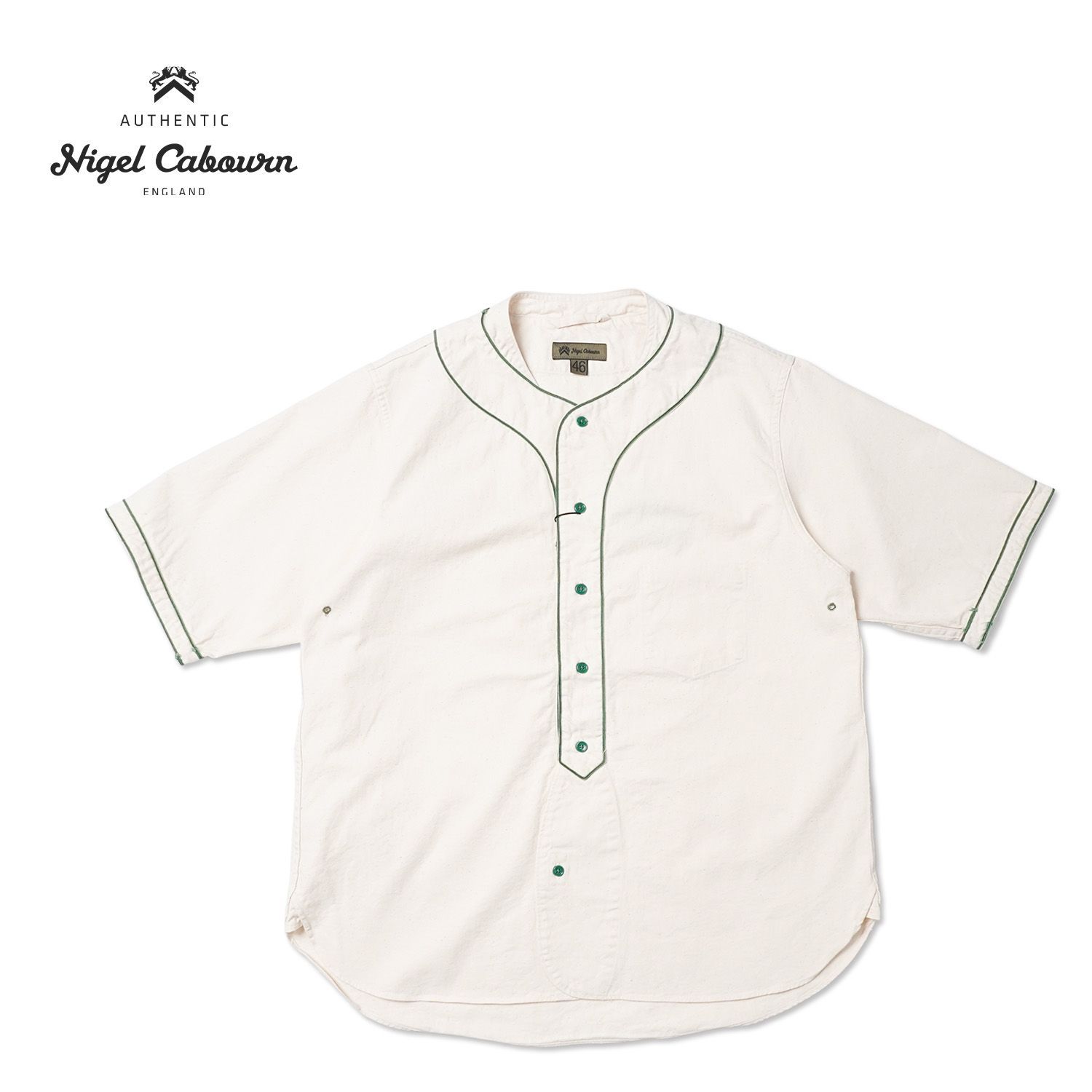 Nigel Cabourn ナイジェルケーボン 半袖ベースボールシャツ 